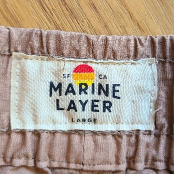 Marine Layer Tan Wide Leg Pants - Picture 6 of 7